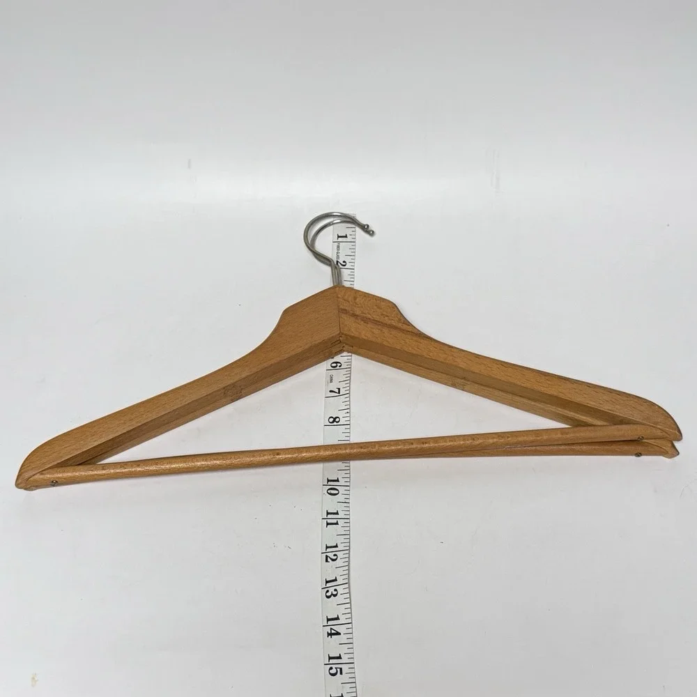 Vintage‎ Wooden Coat Clothes Suit Hangers Set of Two